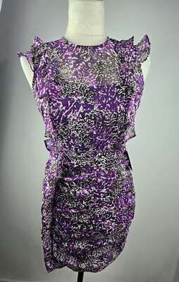 #ad NWT EXPRESS Size XXS Women#x27;s Purple White Black Dress $17.40