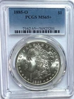 1885 O $1 Morgan Silver Dollar PCGS MS65+ Uncirculated New Orleans