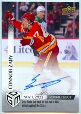 2023-24 UD EPACK GAME DATED MOMENTS AUTOS #14 CONNOR ZARY ROOKIE RAW (TL-7076)