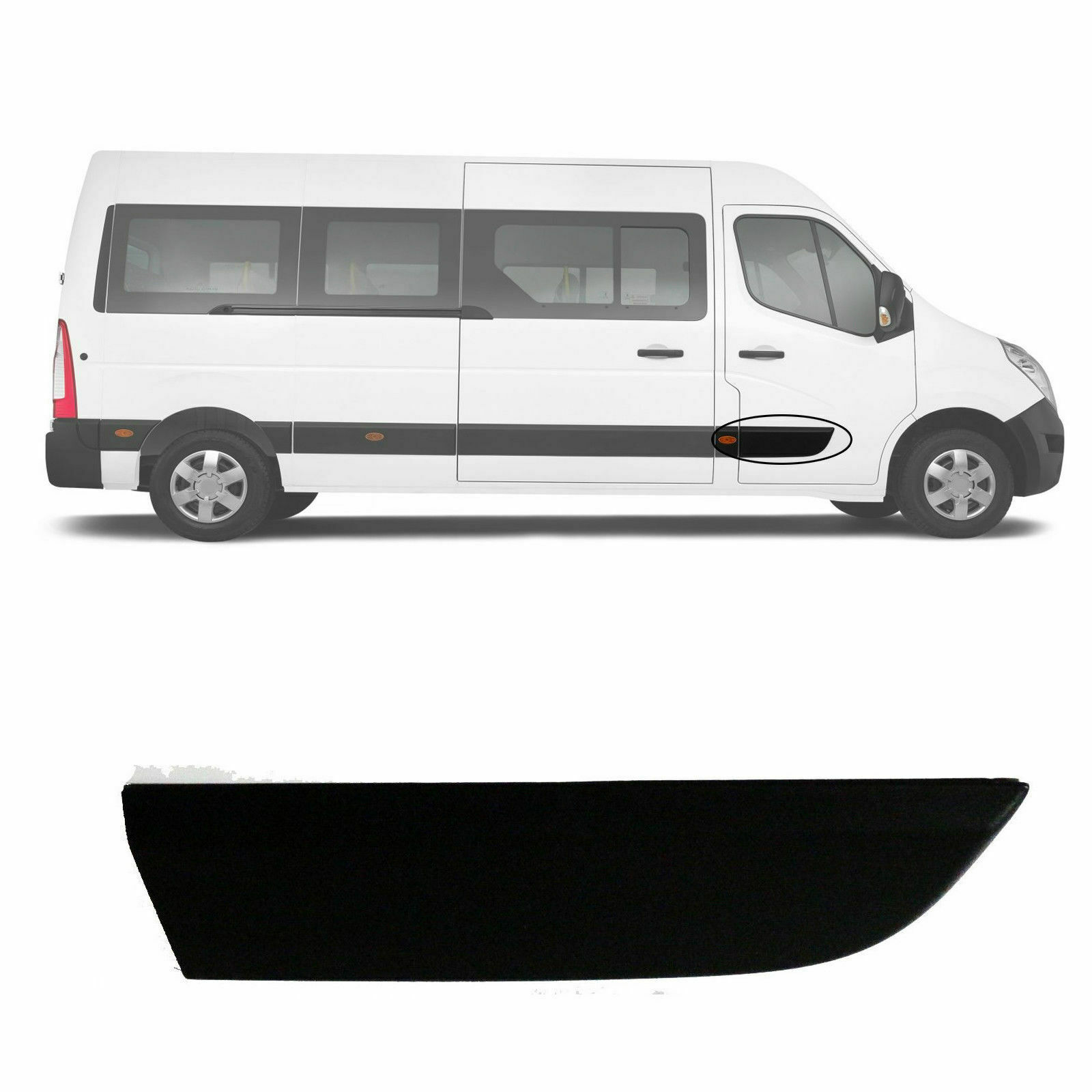Panneau de porte avant droit moulure latérale pour Nissan Interstar 2010-2016