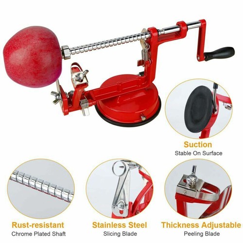 3-in-1 Kitchen Tool Apple Fruit Corer Slicer Peeler Slinky Machine Potato Cutter - Picture 8 of 11