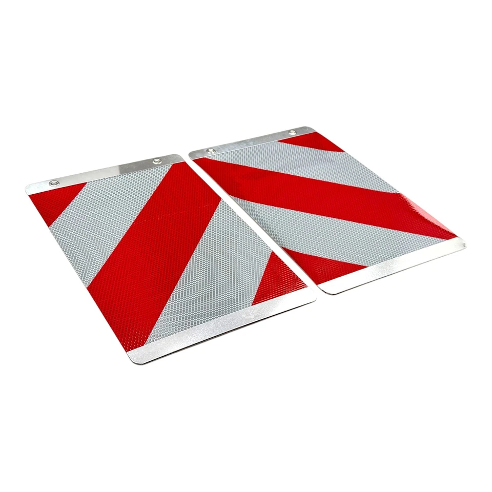 1x Set Ladebordwand Warnflaggen m. Halter Warnmarkierung Ladebühne Hebebühne LKW - Bild 3 von 4