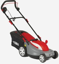COBRA GTRM38 ELECTRIC 15" LAWNMOWER REAR ROLLER 40L BAG MULCHING MOWER - 24HR