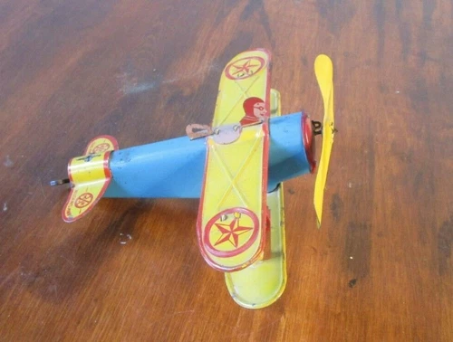 Early Tin Windup Plane by Marx c. 1930-40's