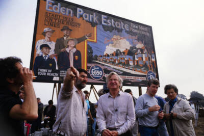 John Boorman on the set of Hope and Glory at Wisley Airfield in 1986 Old Photo 9