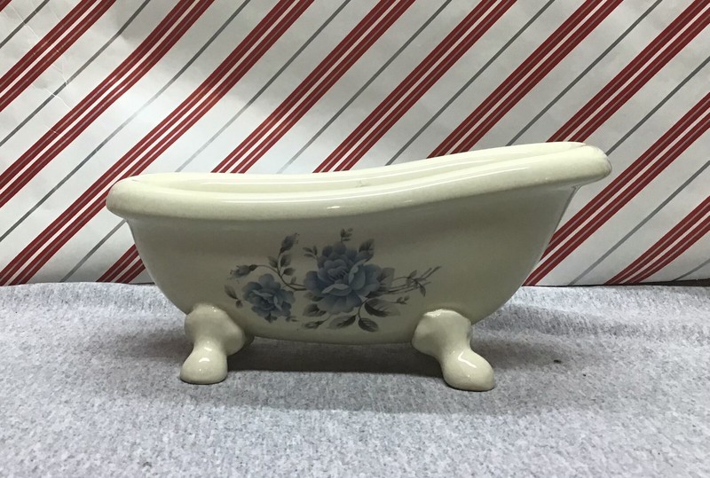 RARE ATHENA CERAMIC CLAW FOOT BATHTUB SOAP HOLDER MADE IN THE U.S.A.