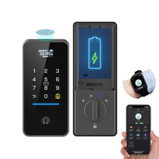 Fingerprint Keyless Entry Door Lock with Door Magnetic Sensor, Keypad Smart D...