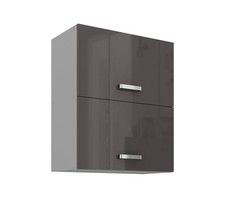 Küchen Hängeschrank 60 Hochglanz Grau Küchenzeile Küchenblock Küche Grey Bianca