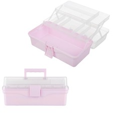 14 Plastic Tackle Box 3-Layer Sewing Box, Art Caddy, Craft Storage