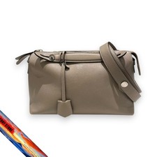 FENDI Visible Medium Leather Handbag 8BL146 Greige Ladies