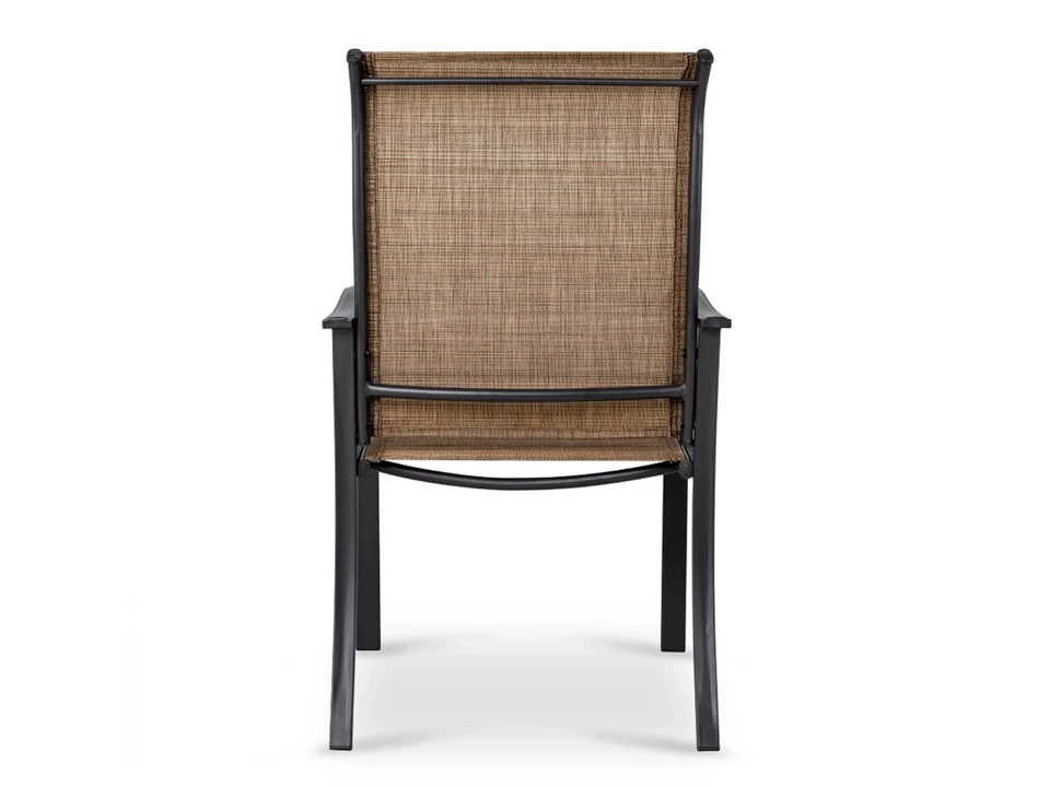 JUEGO DE 2 Sillas de Comedor Nuu Jardín Exterior Tela Textilene con Reposabrazos Patio Foto 4 de 4