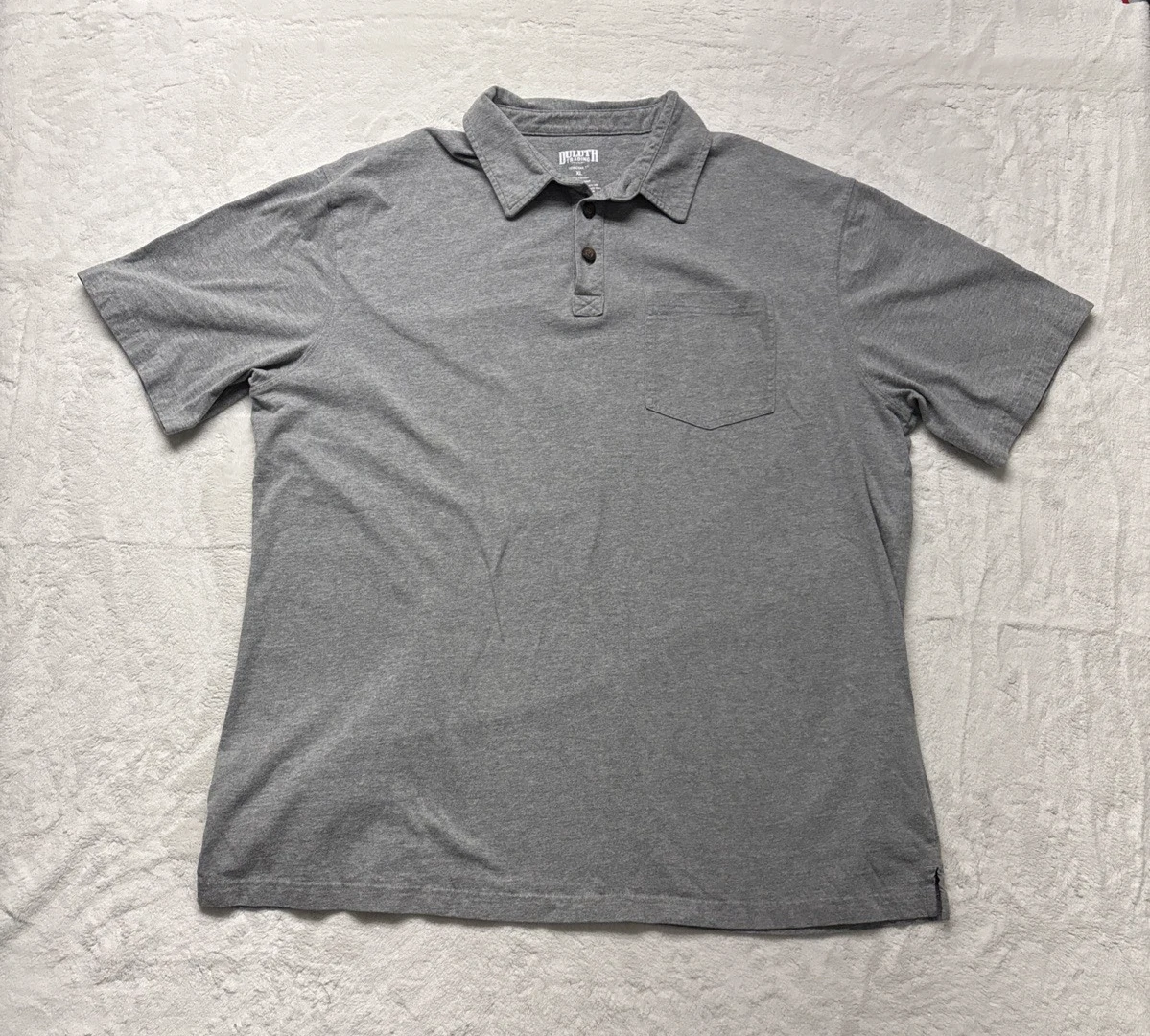 Duluth Trading Co Mens XL Longtail T Relaxed Short Sleeves Polo