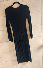 H&M Women’s Black Round Neck Long Sleeve Maxi Dress, Size S Regular