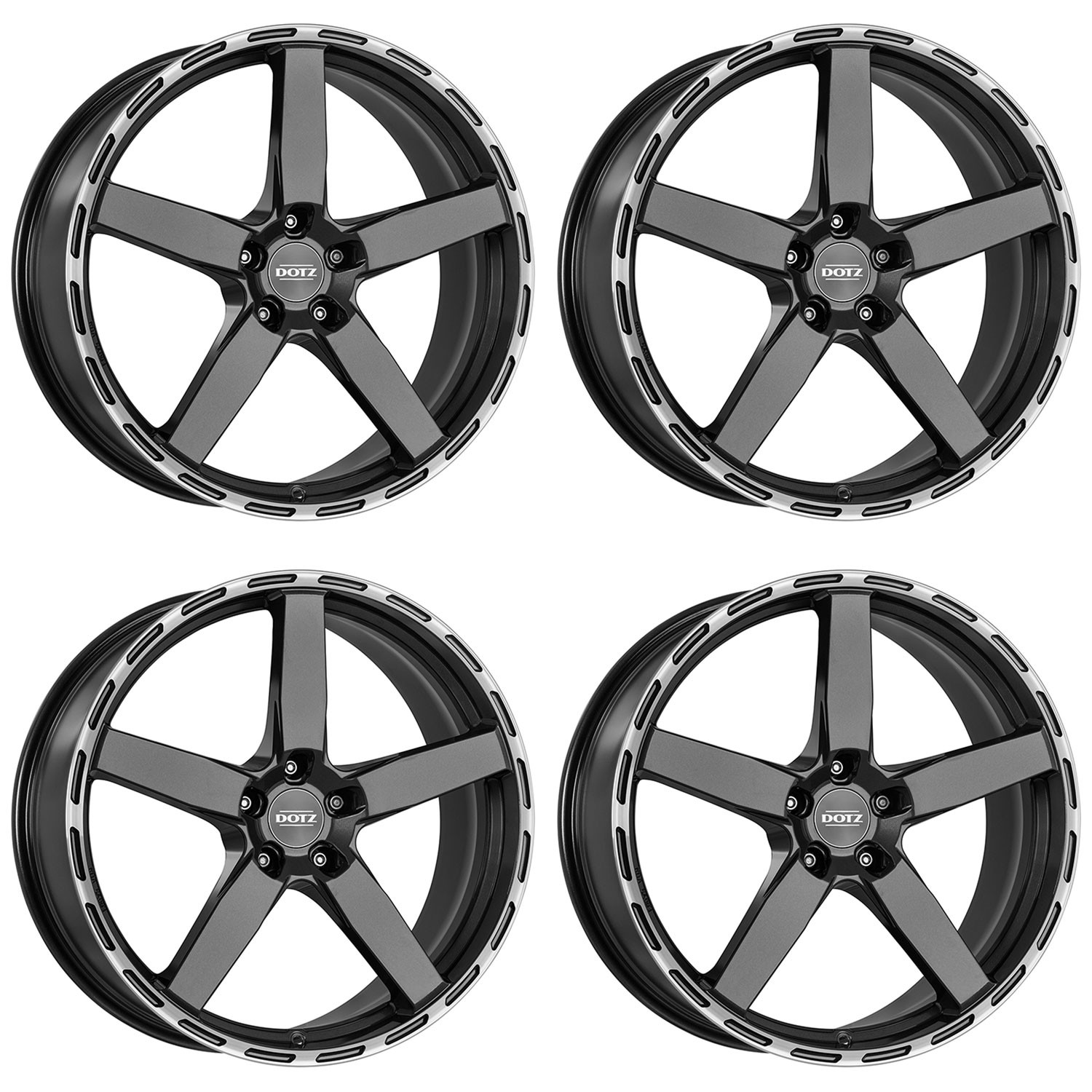 4 Dotz MarinaBay dark wheels 9.5Jx19 5x114.3 for KIA Carens EV6 Niro Optima