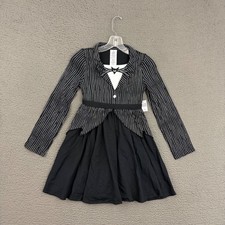 The Nightmare Before Christmas Costume Dress Girls Size 9/10 Jack Skellington