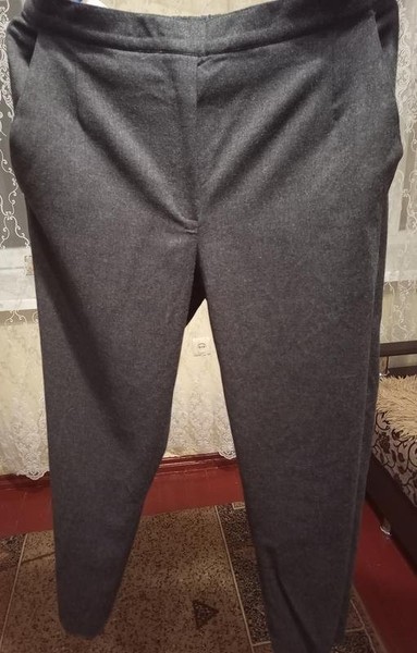 Women Peter Hahn Trousers Grey Wool 38 / M / 46