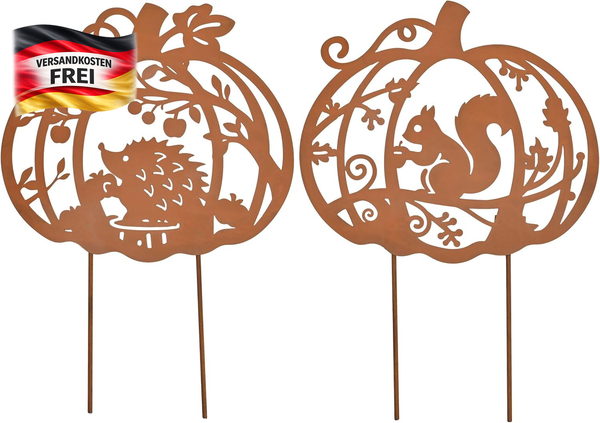 Valery Madelyn 27Cm Rost Gartenstecker KüRbis FüR Herbstdeko DraußEn Innen-image