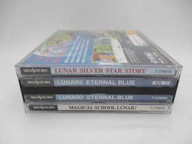SEGA SATURN LUNAR 1 2 & Magic School 3Games Japan import SS NTSC-J Kadokawa