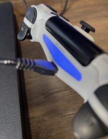 PS4 Slim Console + 2 Controllers (White & Camo) + Cables &ndash; Tested Working 