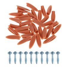 100pcs 9mm plastic hole caps with screws, red color