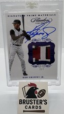 2020 Panini Flawless Signature Prime Materials Ken Griffey Jr Patch Auto!  7/7