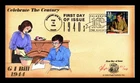 US COVER GI BILL 1940S CELEBRATE CENTURY FDC PUGH HAND PAINTED