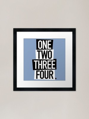 1,2,3,4 (Eins Zwei Drei Vier) Gerahmtes Gerahmtes Wandbild Poster Leinwanddruck Bild
