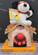 NEW Peanuts Snoopy Ace Halloween Flying Doghouse Animated Musical Light Up