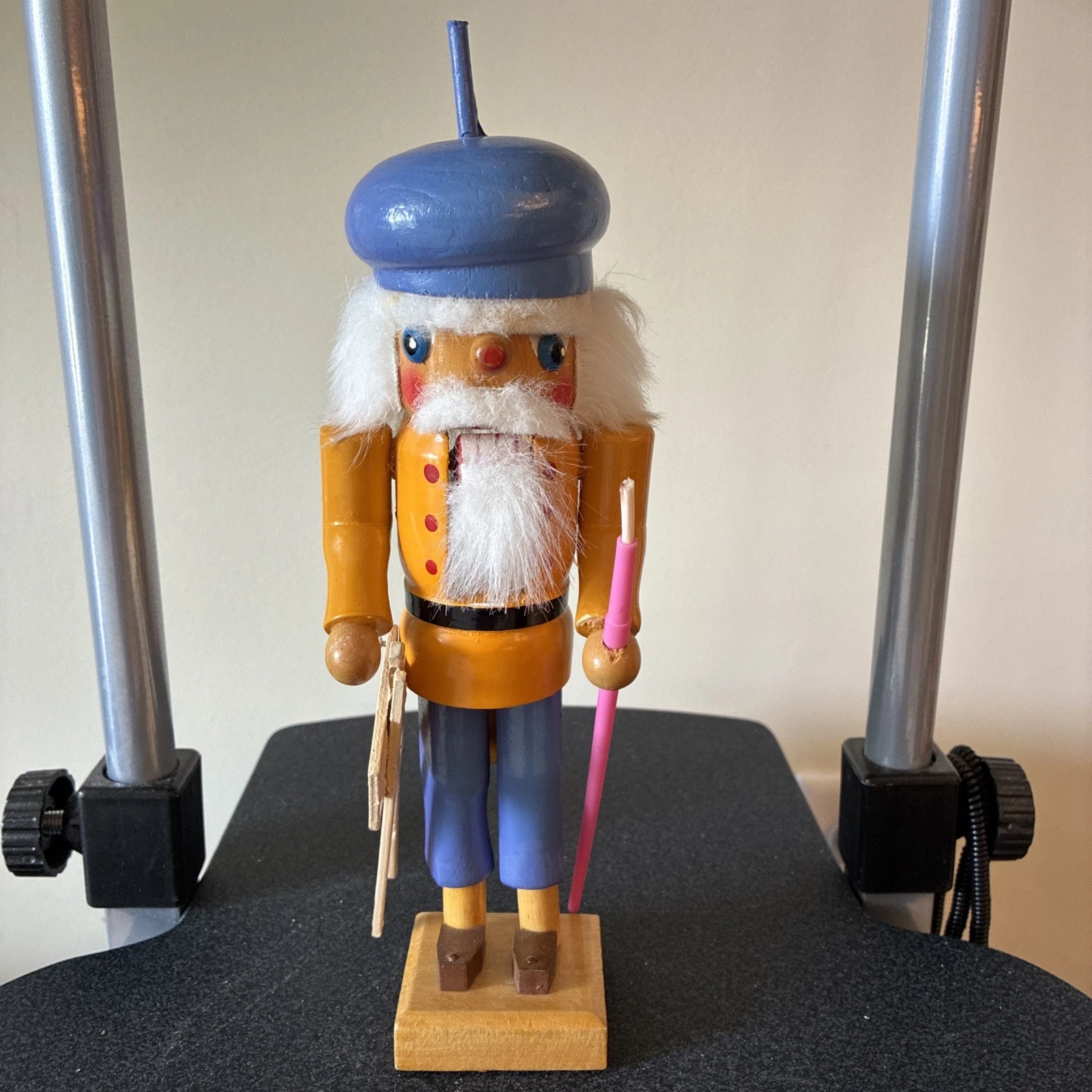 Vintage 10” Painter Nutcracker With Paintbrush