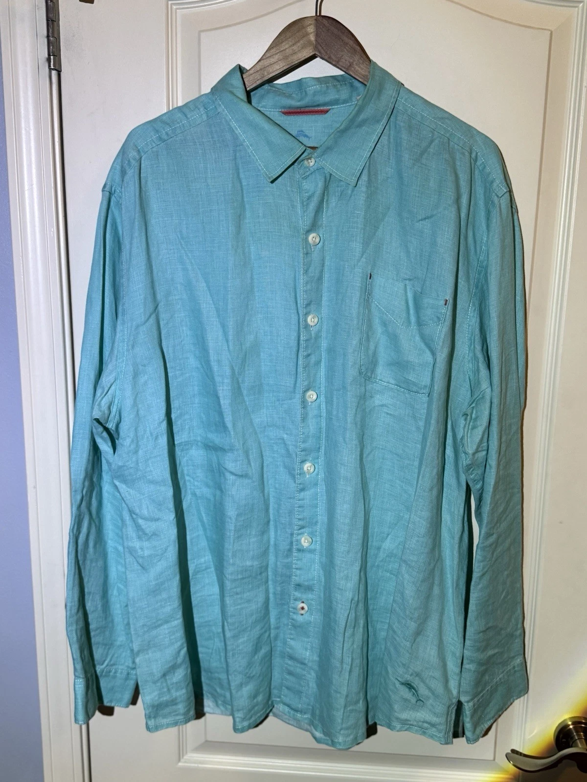 Tommy Bahamas Shirt Men XXL Linen Casual Button Down Outdoors Dress Relax