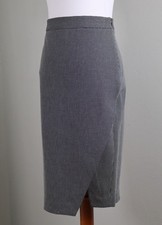 BANANA REPUBLIC NWT 90 Black White Pin Dot Layered Slit Pencil Skirt Size 2