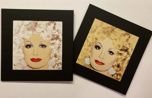 Andy Warhol Dolly Parton SET VINTAGE Acid Free Mat & Ba 1980s vintage concert t-shirt, vintage, single stitch, B+ condition