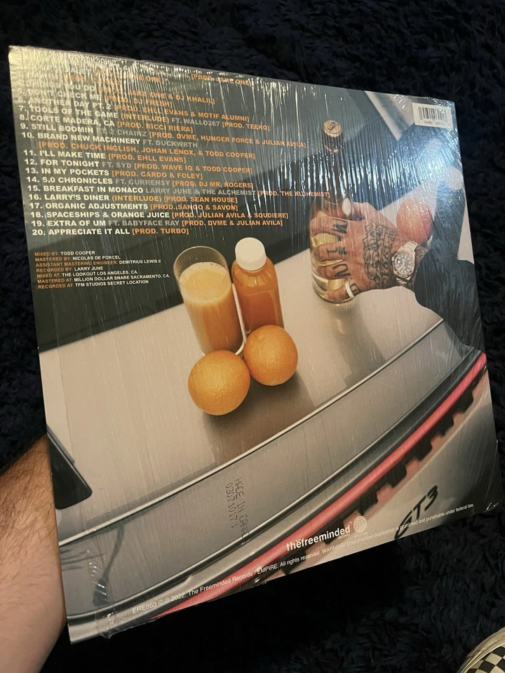 Larry June - Spaceships On The Blade, Vinyl LP (Orange & Cream) LIMITED EDITION  - Image 3 of 4