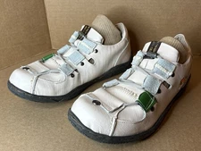 TMA Eyes Womens Lace Up Cutout Ivory Leather Shoes Size 8 (39) Pre-owned Great