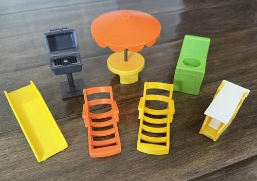 Vintage Fisher-Price Little People Swimming Pool #2526 Accessories 1986 Grill