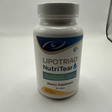 LIPOTRIAD NutriTear Supplement - 1340mg Omega-3 + Vitamin E - 60 Softgels