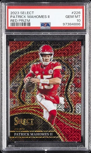 2023 PANINI SELECT RED PRIZM #226 PATRICK MAHOMES II 39/49 PSA 10