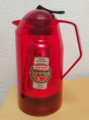 Thermoskanne  1 Liter LEIFHEIT rot glänzend, top