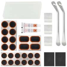 24 PCS Bike Inner Tire Patch Repair Kit for Road and Mountain Bicycles