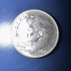 1964-P Roosevelt Dime: 90% silver, circulated, ungraded