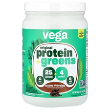 Plant-Based Original Protein + Greens, Creamy Chocolate, 1 lb 2 oz (510 g)