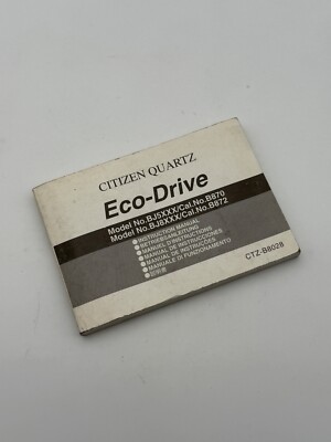 citizen eco drive b870-872 instructions booklet