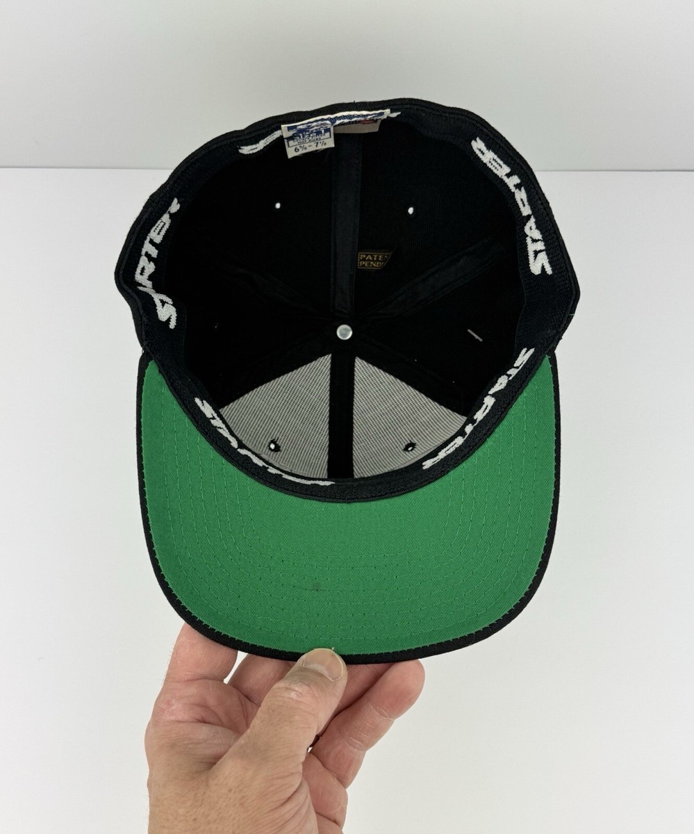 NWT Vtg 90s Oakland Raiders Black STARTER Flex Fit NWA Hat