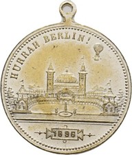 Medal Lotnictwo 1896 Berlin Wystawa handlowa 28 mm/ 7,8 g Moneta #HB296
