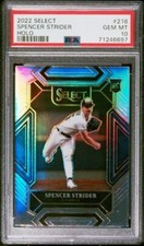2022 Select Spencer Strider Diamond Level Silver Holo  RC #216 Rookie PSA 10