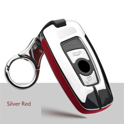 Alloy+Leather Car Key Fob Case Cover For BMW 1 2 3 5 6 7Series Alpina ...