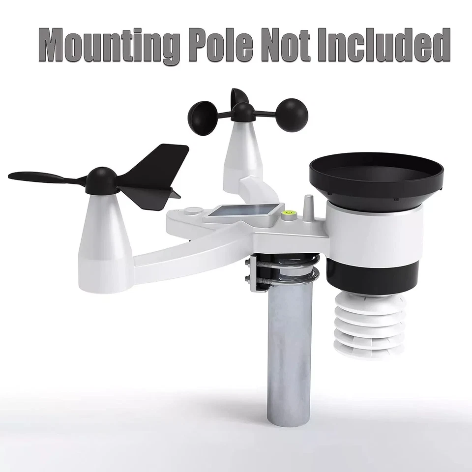 New Design Multi-Functional 8-IN-1 Wi-Fi Smart Weather Station Big Color 8" LCD - Image 2 of 4