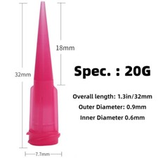 100pcs Precision Glue Liquid Dispenser Needle TT Tapered Blunt Tips Plastic