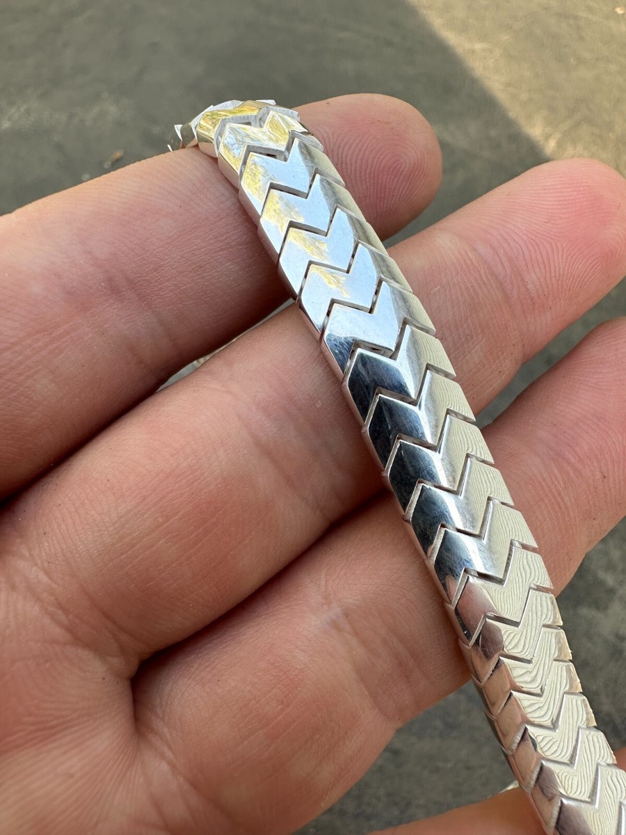Custom Monaco Snake Bracelet Real 925 Sterling Silver Sleek