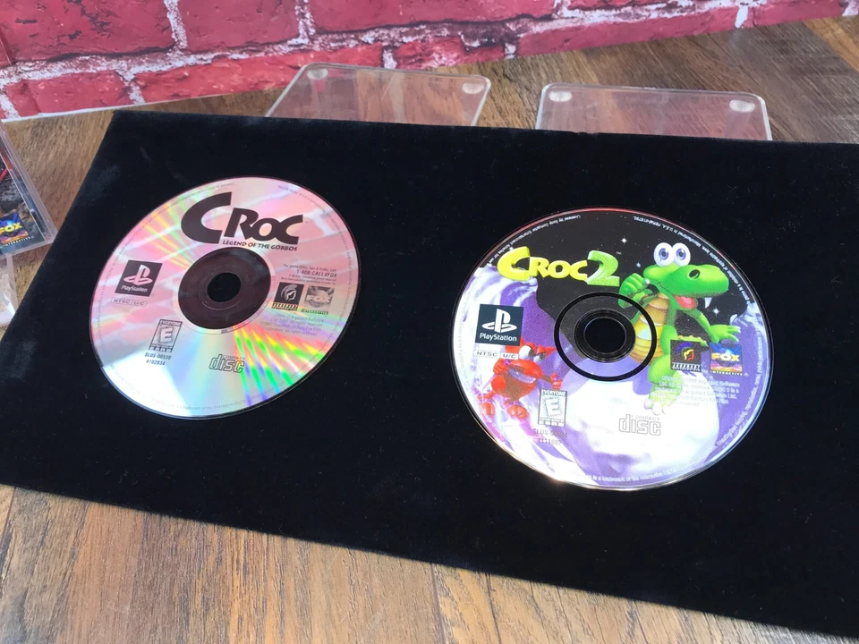 RARE USED Pair SONY PS1 1997 CROC 1 & 1999 CROC 2 Playstation 1 Games CIB Tested - Image 2 of 4